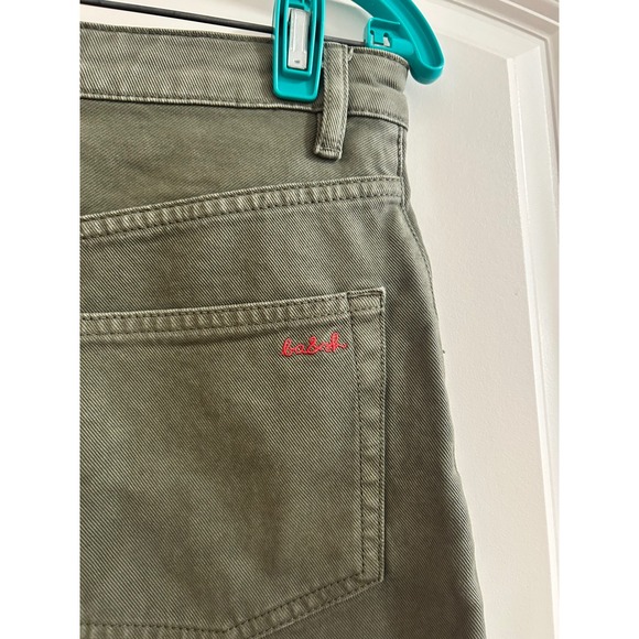 Ba&sh the lady Olive Green  Pants Women Size 2 Kaki Button Fly Trousers - Picture 3 of 16